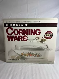 Spice O'Life CORNING WARE 2 1/2 Qt Covered Shallow Casserole A-10-8 NOS NEW - Picture 1 of 5
