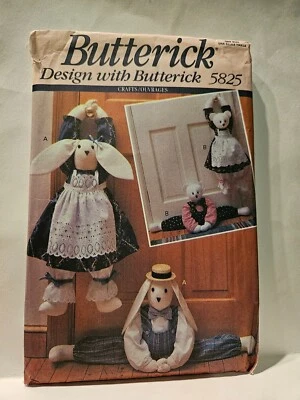 Butterick 5825 Bunny & Bear Draft Stoppers Uncut 1991 - Image 1 of 2