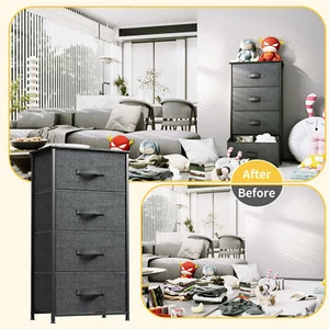4 Drawer Dresser/Storage Organizer Bedroom Furniture Storage Chests of Drawers - Picture 1 of 5