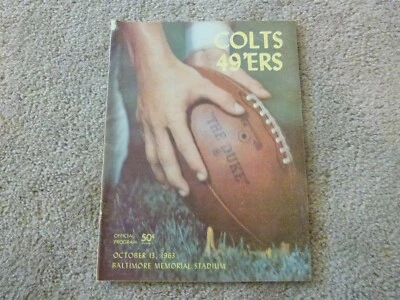 HTF OCTOBER 1963 NFL Baltimore COLTS vs 49'ERS Program EUC - Image 1 of 4