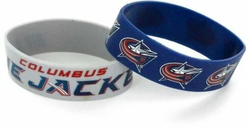COLUMBUS BLUE JACKETS - SILICONE BRACELETS - 2 PACK - BRAND NEW Cover
