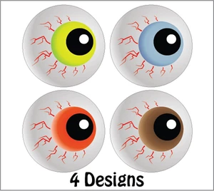144 x Halloween Stickers Trick Or treat Gifts - Eyeball Theme - Spooky - Picture 1 of 3
