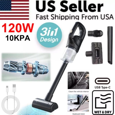 120W Cordless Handheld Vacuum Cleaner Small Mini Portable Car Auto Home Wireless