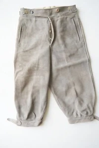 Dicke Kniebund Lederhose neuwertig grau für Jagd ohne Verzierungen Gr.94 / 46 - Bild 1 von 10
