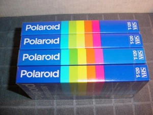 4 NEW POLAROID "PLUS" SUPERCOLOR T-120 VIDEOCASSETTE TAPES, RECORDABLE, RECORD - Imagen 1 de 3