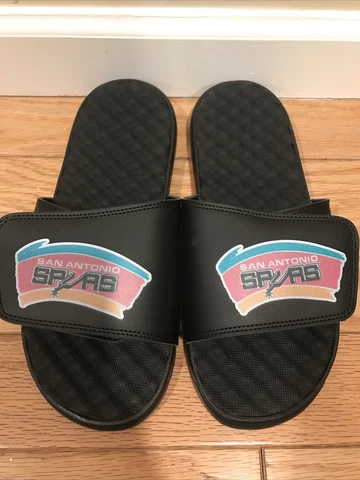 San Antonio Spurs Slides ISlide Classic Adjustable Sandals Men’s Size 9 Cover