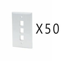 Mxfans 25Pieces 33x24x28mm White RJ45 Cat5e Network Jack for Faceplates Wallplates 