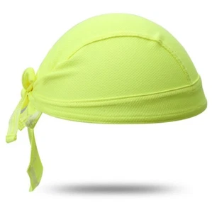 Moisture Wicking Stretch Solid Light Yellow Dry Fit Headwrap Biker Durag Cap Hat - Picture 1 of 1
