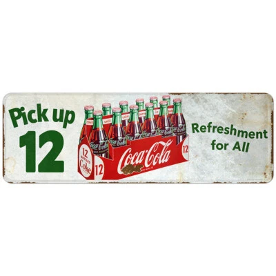 Calcomanía Pick Up 12 Refrescos para Todos Coca-Cola Estilo Grunge Años 50 Licencia Oficial Foto 1 de 4