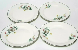 Vintage Hall Superior Bread Plates Springtime Pattern 6 1/4" ~ Set of 4 - Picture 1 of 7