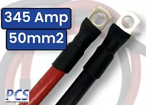 Cavo di alimentazione batteria 345 amp 50 mm2 avviamento auto terra collegamento automatico su misura - Foto 1 di 16