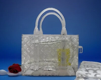 Auténtico Bolso de Mano Marc Jacobs The Jelly Pequeño PVC Transparente Nuevo con Etiquetas en Blanco/Claro Foto 1 de 4