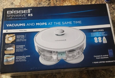 Bissell SpinWave R5 Robotic Mop & Vacuum Model 3393 / 33771 LiDAR NEW - Image 1 of 4
