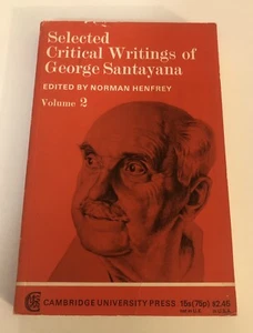 Selected Critical Writings of George Santayana Vol 2, 1968 Cambridge U. PB - Picture 1 of 11