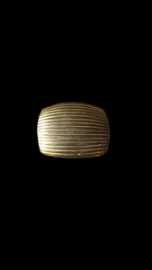 Vintage Ribbed Gold Tone Scarf Clip - Picture 1 of 4