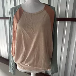 Easel Color block Neutral Long Sleeves S NWT - Picture 1 of 6