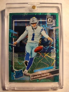 2023 Donruss Optic Brandon Aubrey Rookie Green Velocity Prizm RC #226 cowboys - Picture 1 of 2
