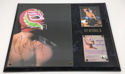 WWE WWF WCW ECW Rey Mysterio 619 Placa Autografiada Firmada Marco de Fotos Certificado de Autenticidad HOF Foto 1 de 4