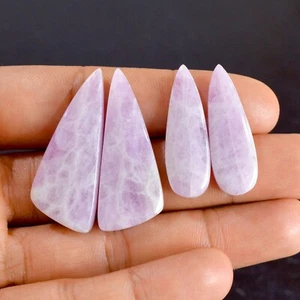 2 Pair 97 Cts Natural Kunzite Cabochon Gemstone Pair Lot 32x10-39x15mm #14536 - Picture 1 of 5