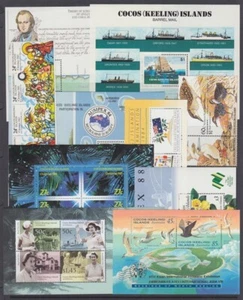 COCOS (KEELING) IS 1981/95 M/S's & SHEETLETS x10 MINT DIFFERENT (ID:205/D63574) - Picture 1 of 1