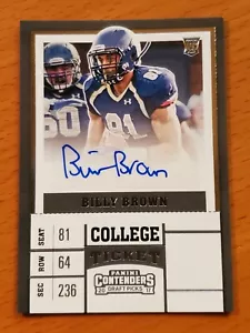 2017 Contenders Draft Picks #259 Billy Brown Shepherd Rookie WR Auto D - Picture 1 of 2