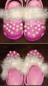 Crocs Toddler Girls Clogs Size 8 Pink Slip on Water Friendly Lightweight & Comfy - Picture 1 of 1