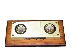 Vtg Wood Center Overhead Console Lights W/ Switches Wood Mount Truck Van - Picture 1 of 10