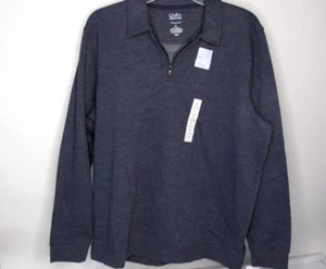Croft & Barrow Men's Extra Soft Fleece 1/4 Zip Neck Sweater NT Life Blue XL - Picture 1 of 10