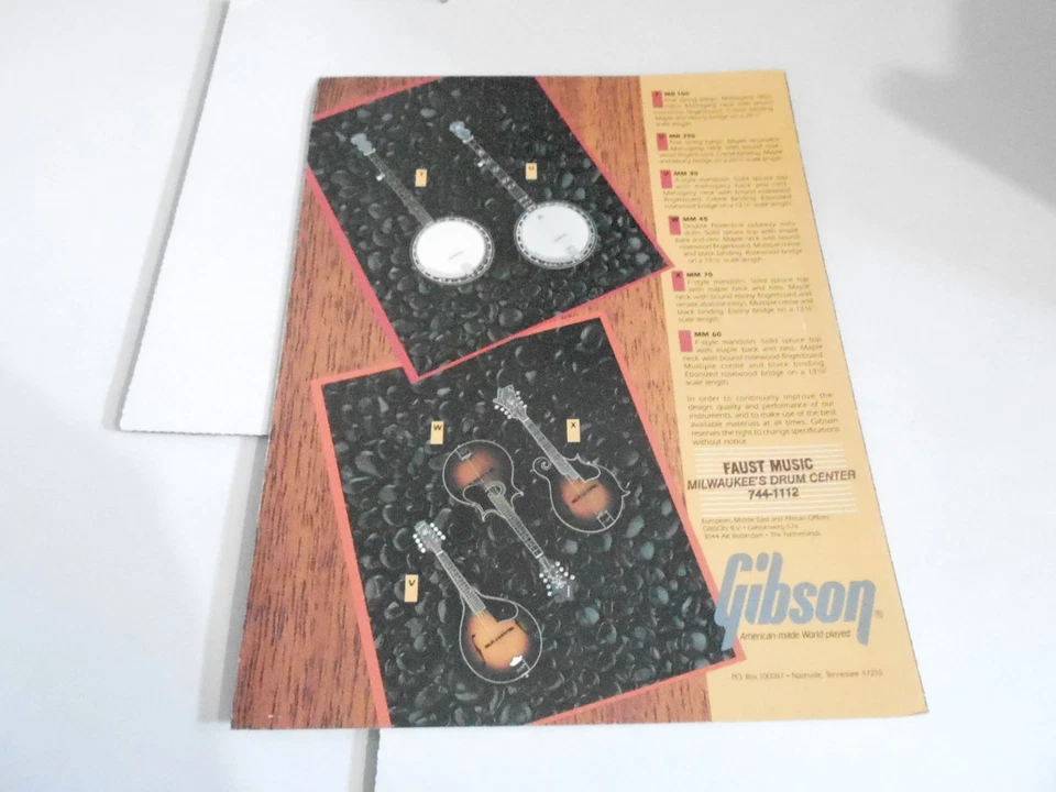 VINTAGE MUSICAL INSTRUMENT CATALOG #10653 - GIBSON GUITARS MANDOLINS BANJOS Foto 1 de 1