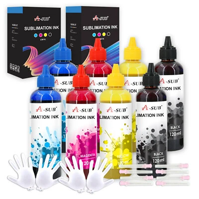 960ML Bulk A-SUB Sublimation Ink for All Inkjet ET-2720 2760 4800 2800 2803 2400 - Image 1 of 4
