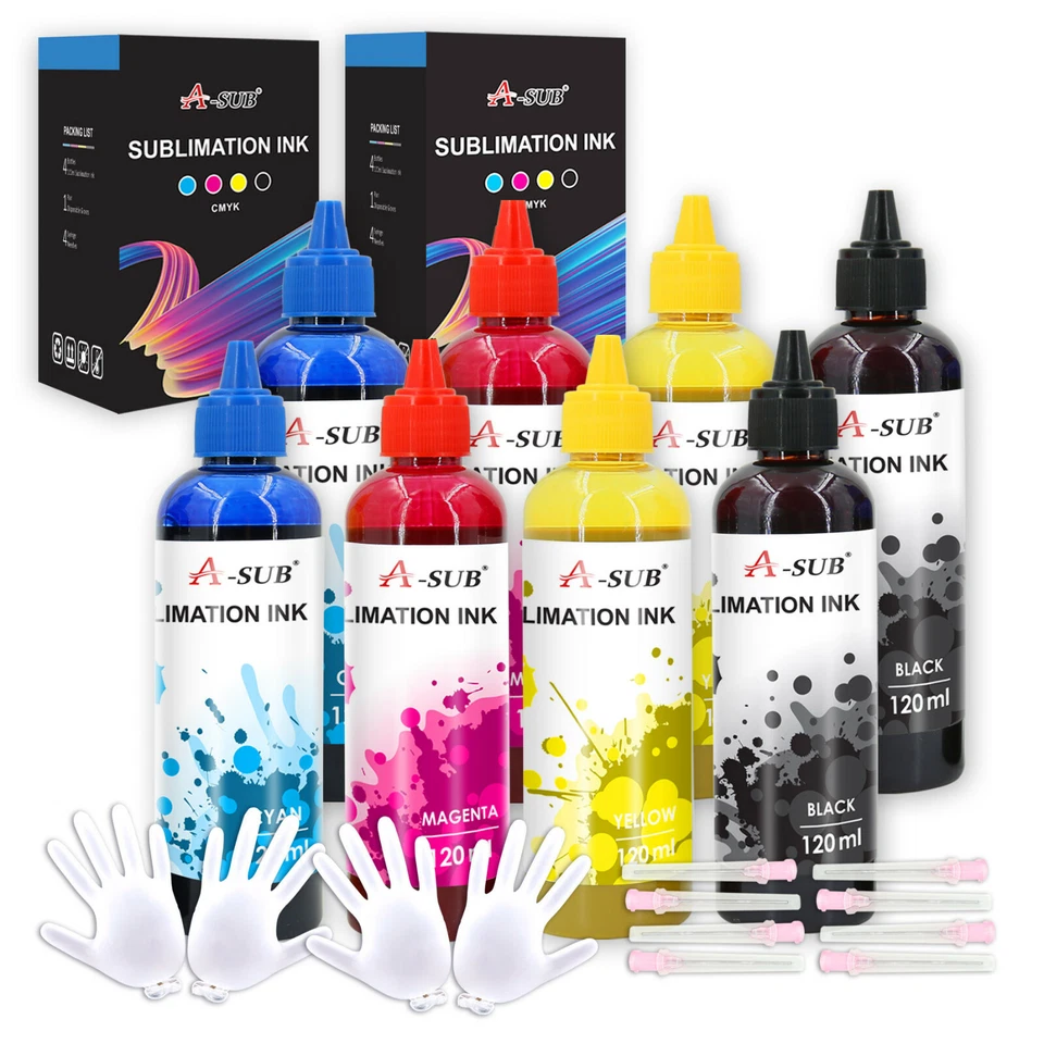 960ML Bulk A-SUB Sublimation Ink for All Inkjet ET-2720 2760 4800 2800 2803 2400 - Image 1 of 4