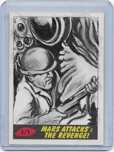 Topps Mars Attacks: The Revenge! 1/1 Sketch card by Neil Camera - Picture 1 of 2
