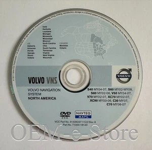 2002-2007 Volvo S40 V50 V70 XC70 Navigation DVD Coverage Central + Southeast Map - Picture 1 of 2