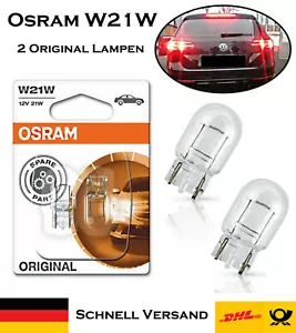 2x Osram W21W 12V 7505-02B Original Bremslicht Rückfahrlicht Blinker Auto Birne - Picture 1 of 3