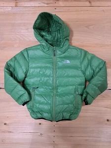 The North Face Youth XXL Green Puffer Down Plush Zip Up Hooded Jacket  - Picture 1 of 6