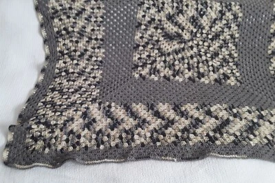 Manta afgana vintage hecha a mano ganchillo multicolor ropa de cama cómoda para el hogar Foto 1 de 4