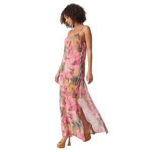Abito Misa Los Angeles Chiffon Salome Top Anguria Tormalina Nuovo con etichette Taglia Large - Foto 1 di 6