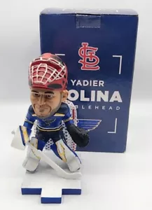 St Louis Cardinals Blues Yadier Molina Theme Bobblehead 9/13/19 With Box - Picture 1 of 2