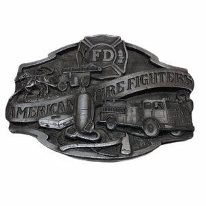 Vtg American Firefighters Siskiyou Buckle Company 1988 G-80 Oregon Pewter Finish - Picture 1 of 4