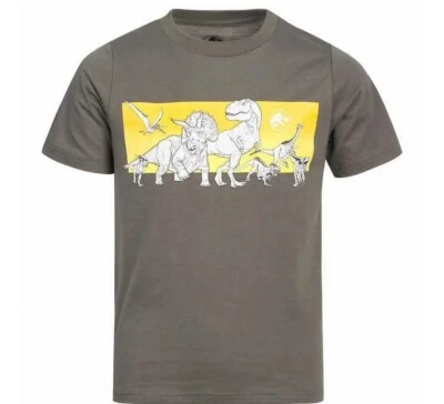 Camiseta Jurassic World para niños - talla 6 - gris gráfico de dinosaurio Foto 1 de 4