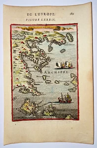 GRECIA CYTHERA KITHIRA 1683 MAZO MANESSON MAPA ANTIGUO EDICIÓN FRANCESA - Imagen 1 de 3