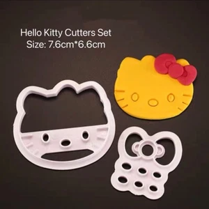 Kitty Cat Cookies Fondant Decorating Sugarcraft Bread Cutter DIY Clay - Picture 1 of 1