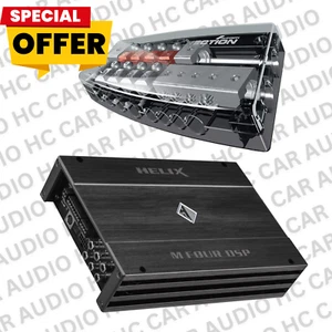 HELIX M FOUR DSP 4x100W RMS AMP WITH INTEGRATED 10-CHANNEL DSP HI-INPUT, NEW - Picture 1 of 8