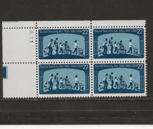 US Scott #2153 Plate Block Fine/Very Fine MNH Cat. Value $2.10 #746 - Picture 1 of 1