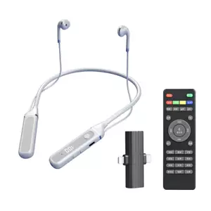 ONLY AT GJJL SOUND CARD Pro NO WIRES NECKBAND LIVESTREAM HEADPHONES Built in MIC - Picture 1 of 10