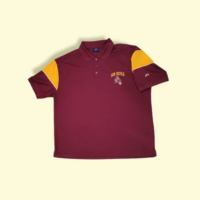 Рубашка поло ProPlayer Arizona State Sun Devils Sparky логотип темно-бордовая золотистая - XL - Изображение 1 из 3