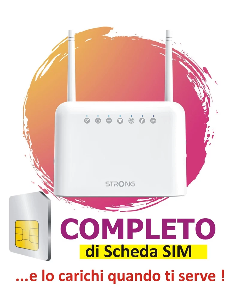 Modem STRONG completo di SIM a 5,99€ al mese e lo carichi solo quando ti serve - Immagine 1 di 4