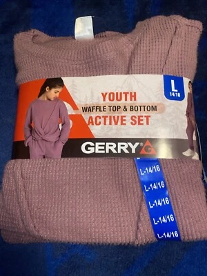  Conjunto activo superior e inferior gofre Gerry Youth talla L-(14/16 ciruela rosa  Foto 1 de 4