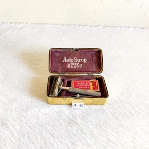 Vintage Velvet Auto Strop Safety Razor Original Brass Box Grooming M186 - Picture 1 of 11
