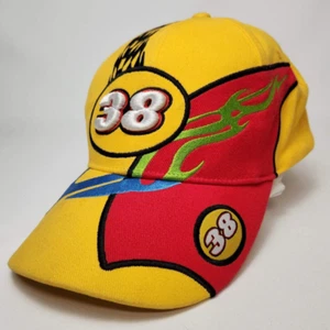 Cappello Nascar Vintage Elliott Sadler #38 Berretto con Strapback Auto Racing Giallo Rosso - Foto 1 di 8